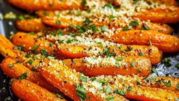 Garlic Parmesan Roasted Carrots