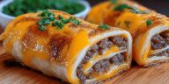 Irresistible Garlic Butter Cheeseburger Rollups