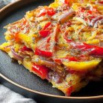 Italian Bell Pepper and Onion Scarpaccia