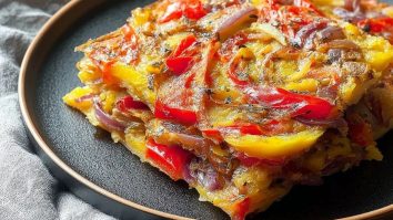 Italian Bell Pepper and Onion Scarpaccia
