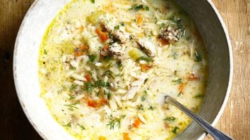 Lemony Chicken Orzo Soup