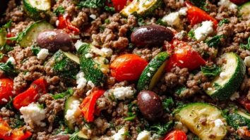 Mediterranean Ground Beef Stir-Fry