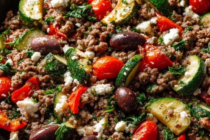 Mediterranean Ground Beef Stir-Fry