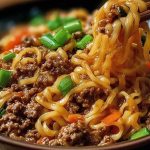 Mongolian Ground Beef Noodles