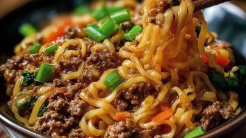 Mongolian Ground Beef Noodles