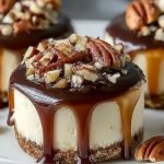 No Bake Turtle Mini Cheesecake