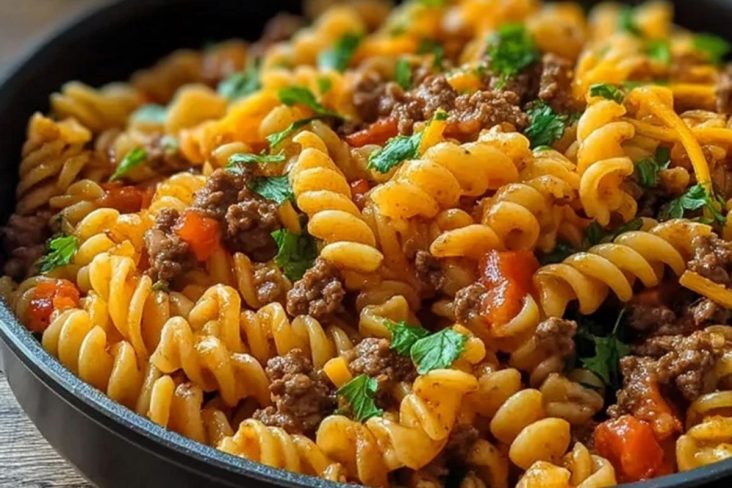 One Pot Beef Taco Pasta