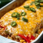 Queso Smothered Fajita Casserole