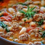 Spicy Italian Sausage and Cannellini Bean Soup