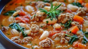 Spicy Italian Sausage and Cannellini Bean Soup