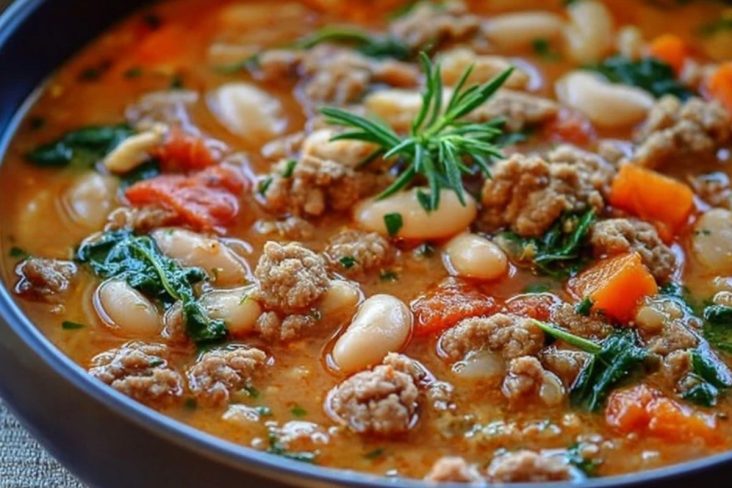 Spicy Italian Sausage and Cannellini Bean Soup
