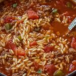 Stuffed Pepper Orzo Soup