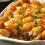 Tater Tot Casserole with Ground Beef
