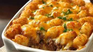 Tater Tot Casserole with Ground Beef