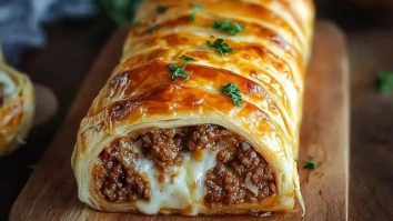 Ultimate Cheesy Ground Beef Roll