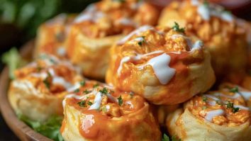 Buffalo Chicken Roll-Ups