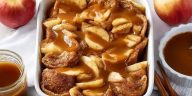 Caramel Apple Stuffed French Toast Casserole