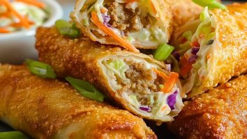 Chicken Coleslaw Egg Rolls