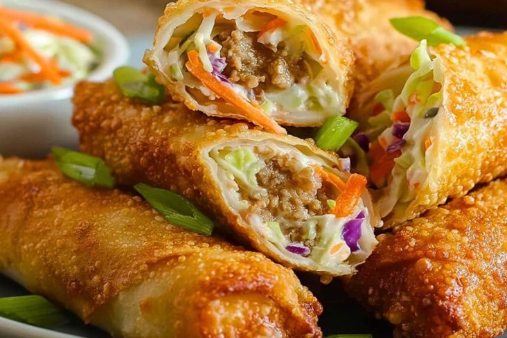 Chicken Coleslaw Egg Rolls