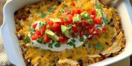 Creamy Mexican Rice & Chicken Dinner Casserole