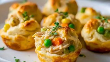 Easy Chicken Pot Pie Bites with Biscuits