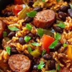 Hearty Black Beans and Rice with Sausage