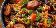 Hearty Black Beans and Rice with Sausage