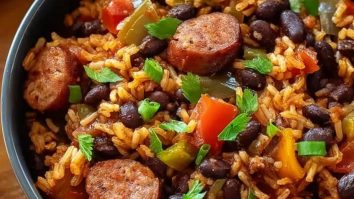 Hearty Black Beans and Rice with Sausage