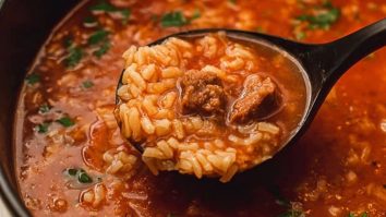 Hearty Tomato Rice Soup