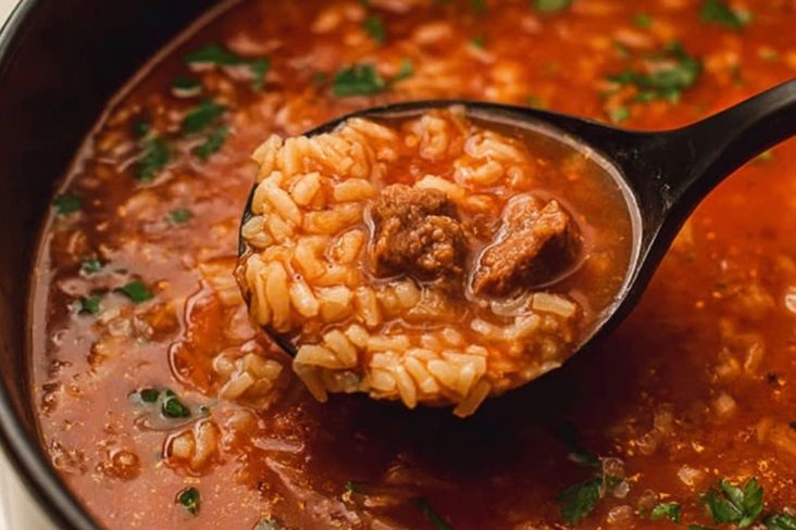 Hearty Tomato Rice Soup